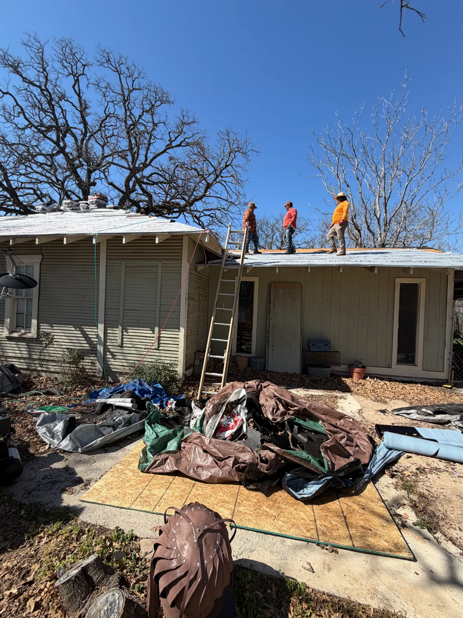 Bates Roofing crew at work